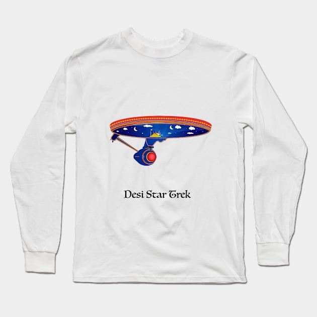 Pakistani Truck Art Spaceship Design Long Sleeve T-Shirt by vonaurum